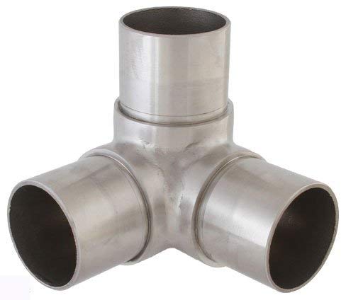 Edelstahl Eckverbinder Fitting für Rohr 33,7 x 2,0 mm - V2A (S015110) von Edelstahldiscounter