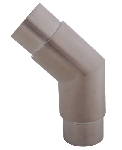 Edelstahl Rohrverbinder Fitting 45 Grad für Rohr 42,4 x 2,0 mm (S014288) von Edelstahldiscounter