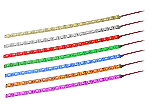 12V LED Strip Wasserdicht mit Kabel Selbstklebend 5050 SMD Beleuchtung 3M (Rot, 20cm) von Edelstahlmarkenshop