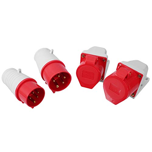 CEE Stecker & Wandsteckdose in 16A & 32A auswählbar (Stecker 16A) von Edelstahlmarkenshop