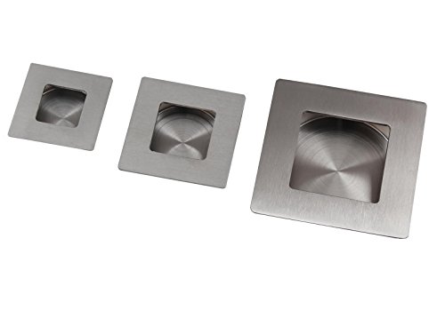 Edelstahl Muschelgriff Quadratisch in 3 Größen auswählbar (50x50mm) von Edelstahlmarkenshop