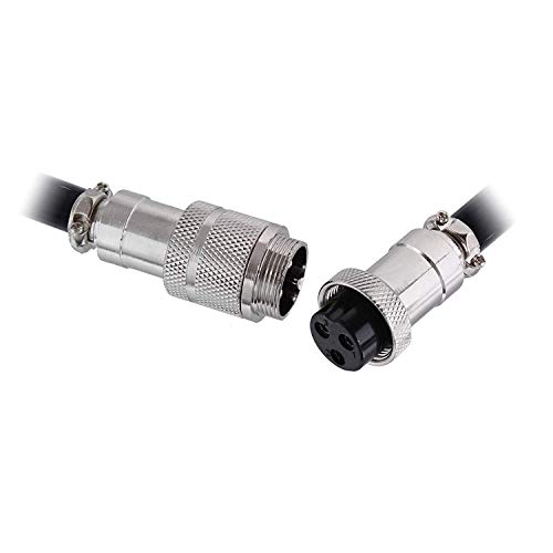 Edelstahlmarkenshop Steckverbindung - Luftfahrt-Stecker SET aus Metall in 3 Größen von 2 bis 12 Polig = 25 Modelle (16mm - 2 Pin) von Edelstahlmarkenshop