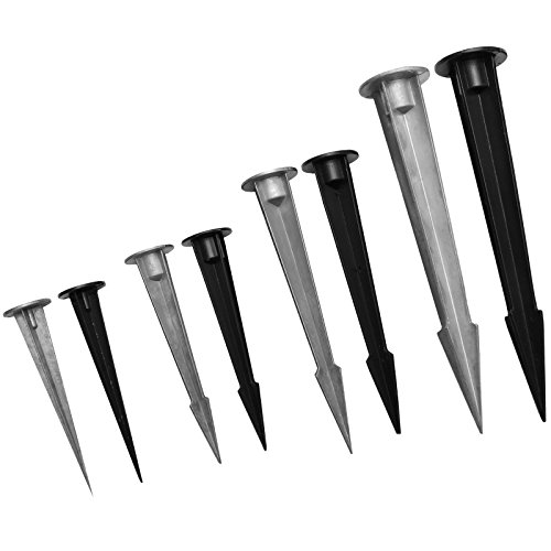 Erdspieße in 4 Grössen und zwei Farben auswählbar (Schwarz, 210mm) von Edelstahlmarkenshop