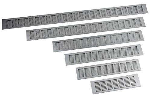 Lüftungsgitter aus Aluminium 80mm Breite in 6 Längen von 30-100cm auswählbar (30cm) von Edelstahlmarkenshop