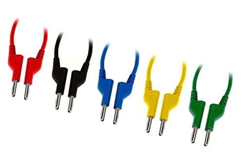 Messleitung Prüfkabel 4mm in 60 Varianten wählbar 5x Farben,4 Längen Banane-Banane, Kroko-Banane, Kroko-Kroko (1,0m, Rot Banane-Banane) von Edelstahlmarkenshop