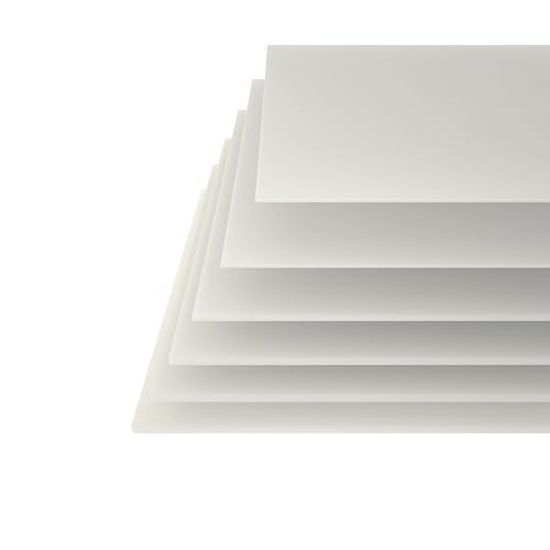 PTFE Teflon Platte 200x200mm Weiß in 6 Stärken von 0,5-5mm auswählbar (Materialstärke 5,0mm) von Edelstahlmarkenshop