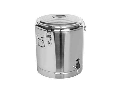 Profi Gastro Edelstahl Thermotransportbehälter mit Ablaufhahn & Druckausgleichsventil von 10-50 Liter auswählbar (45x45 cm 43 Liter) von Edelstahlmarkenshop