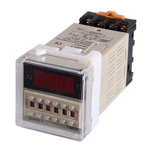 Zeitschaltuhr DH48S-S Zeitrelais Timer A-stabiler Multivibrator Hutschiene (230V AC) von Edelstahlshop
