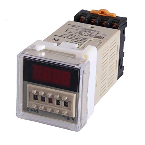 Zeitschaltuhr für Hutschiene Montage DH48S-1Z Zeitrelais Timer B-Stabiler Multivibrator in 2 Spannungen auswählbar 12V und 230V (230V AC) von Edelstahlmarkenshop