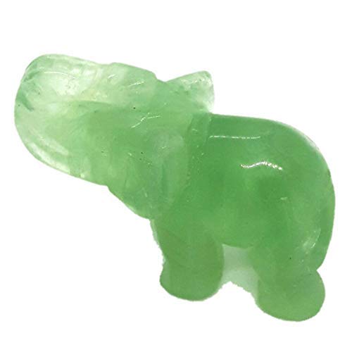 Fluorit grün Elefant ca. 5 cm | Edelstein Tier aus Natur-Stein | Glückssymbol Elefanten-Figur/Statute | Heilstein, Glücksbringer, Geschenk, Talisman, Feng-Shui und Deko von Edelsteinartikel