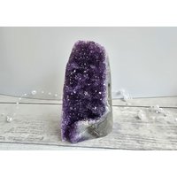 Amethyst Druse Standfläche Ca. 474G Uruguay Polierter Rand Naturstufe Geode #f66 von EdelsteinchenWelt