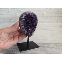 Amethyst Mit Ständer 330G Uruguay Naturstufe Druse Geode F6 von EdelsteinchenWelt