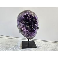 Amethyst Mit Ständer 404G Uruguay Naturstufe Druse Geode F4 von EdelsteinchenWelt