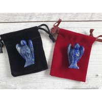 Lapislazuli Schutzengel Im Samtbeutel Taschenengel von EdelsteinchenWelt