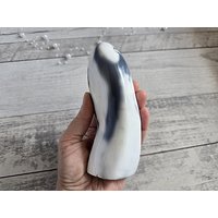 Orca-Achat Chalcedon 454G Freeform Mit Standfläche #6 von EdelsteinchenWelt