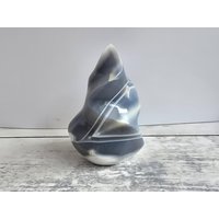 Orca-Achat Flamme Chalcedon 218G Mit Standfläche #16 von EdelsteinchenWelt