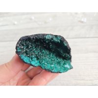 Quarzgeode Stück Hälfte Petrol Druse #19 von EdelsteinchenWelt