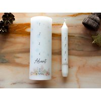 Adventskerze Mit Zahlen & Winterdorf | Adventslicht 1.-4. Advent Weihnachtskerze Rustikale Stumpenkerze Oder Stabkerze |Geschenkidee Adventskerze Mit Zahlen & Winterdorf | Adventslicht 1.-4. Advent Weihnachtskerze Rustikale Stumpenkerze Oder Stabkerze |Geschenkidee von EdelstueckShop