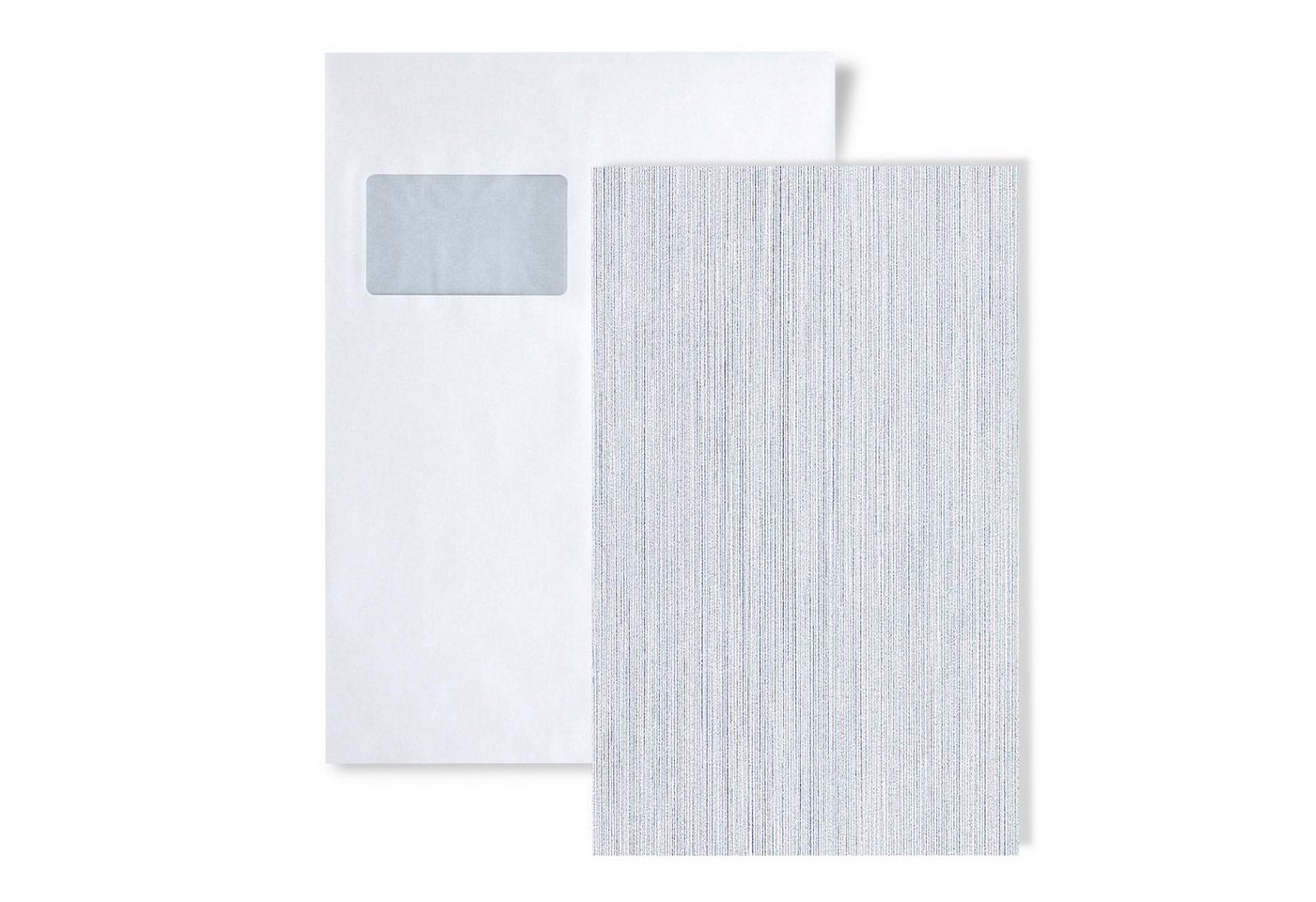 Edem Papiertapete S-594-20, leicht glänzend, Ton-in-Ton, unifarben, (1 Musterblatt, ca. A5-A4), weiß von Edem