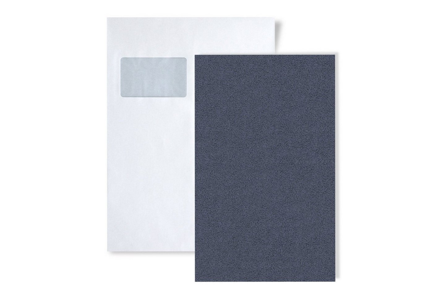Edem Papiertapete S-85047BR22, leicht glänzend, Ton-in-Ton, unifarben, Strukturmuster, (1 Musterblatt, ca. A5-A4), blau, kobalt-blau, dunkel-blau, silber von Edem