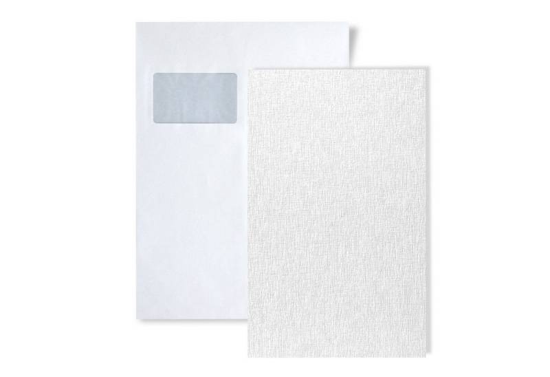 Edem Strukturtapete Tapeten Muster S-80374BR60 Dekorative Vliestapete zum Überstreichen, matt, Strukturmuster, Textil-Optik, (1 Musterblatt, ca. A5-A4), weiß von Edem