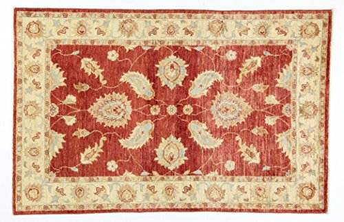 Eden Kunststoff Agra Teppich von Hand geknotet, Baumwolle, Mehrfarbig, 97 x 150 cm von Eden Carpets