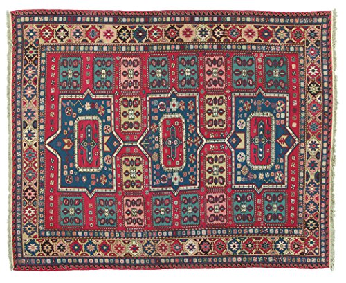 Eden Kunststoff Kelim Sumakh Teppich Hand geknotet, Wolle, Mehrfarbig, 239 x 294 cm von Eden Carpets
