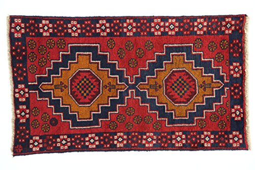 Eden Kunststoff Kezil Teppich Hand geknotet, Baumwolle, Mehrfarbig, 85 x 142 cm von Eden Carpets