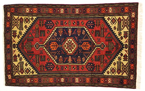 Eden Kunststoff Mossul Teppich Hand geknotet, Baumwolle, Mehrfarbig, 93 x 148 cm von Eden Carpets
