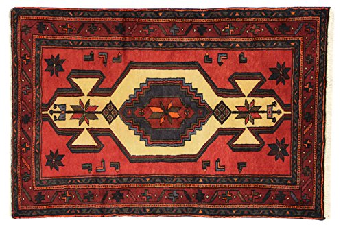 Eden Kunststoff Mossul Teppich Hand geknotet, Baumwolle, Mehrfarbig, 98 x 148 cm von Eden Carpets