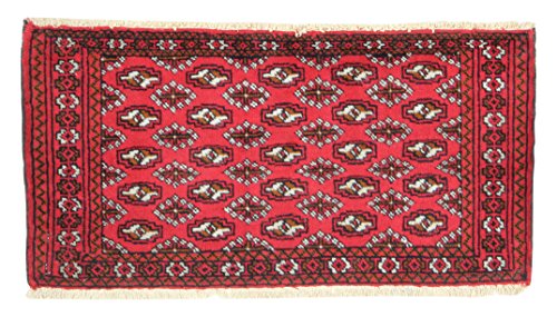 Eden Kunststoff Yamut Teppich Hand geknotet, Wolle, mehrfarbig, 53 x 102 cm von Eden Carpets