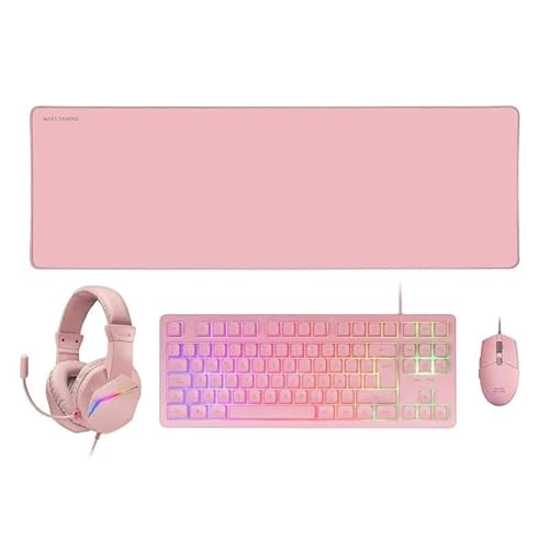 Combo Gaming - Tastatur und Maus mit RGB-Hintergrundbeleuchtung, inklusive Mauspad und Ständer, ideal für Gamer aufgrund Seiner Ergonomie und seines Designs. von Eden pulse