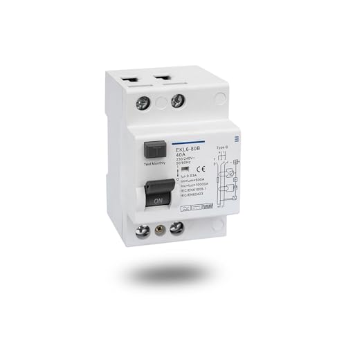Eden pulse Fehlerstromschutzschalter 1P+N 40A 0,030A 6kA, elektrischer Schutz gegen Überspannung und Stromleckage in Anlagen. von Eden pulse
