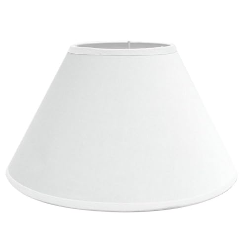 Lampenschirm - klarer Lampenschirm E27, weiß, mit den Maßen 45 x 23 x 29 cm, geschlossenes konisches Design, ideal für dekorative Beleuchtung. von Eden pulse
