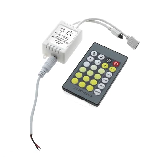 Mini Controller - Controller für CCT LED-Streifen, inklusive IR-Fernbedienung, einfache Installation, ermöglicht Helligkeits- und Farbanpassung. von Eden pulse