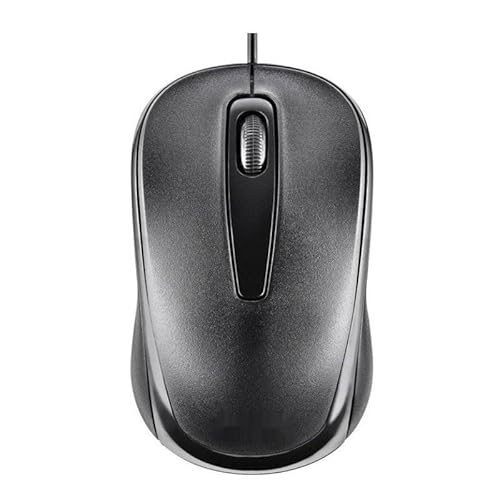 Optische USB-Maus mit 1200 DPI, benutzerfreundliches Kabel, schwarzes Design, ideal für den täglichen Gebrauch und präzise Kontrolle bei jedem klick. von Eden pulse
