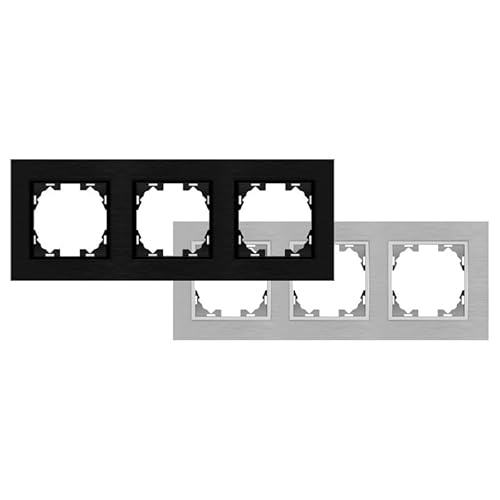 Rahmen - Aluminiumrahmen für 3 Module, schwarz, robust und leicht, ideal für Elektroinstallationen von Eden pulse