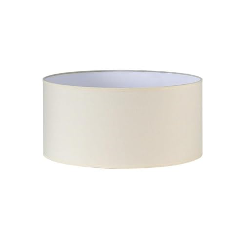 Zylindrischer Lampenschirm – Lampenschirm aus Popeline-Stoff, 45 cm Durchmesser und 22 cm Höhe, ideal für E27-Lampen, Design in Beige. von Eden pulse