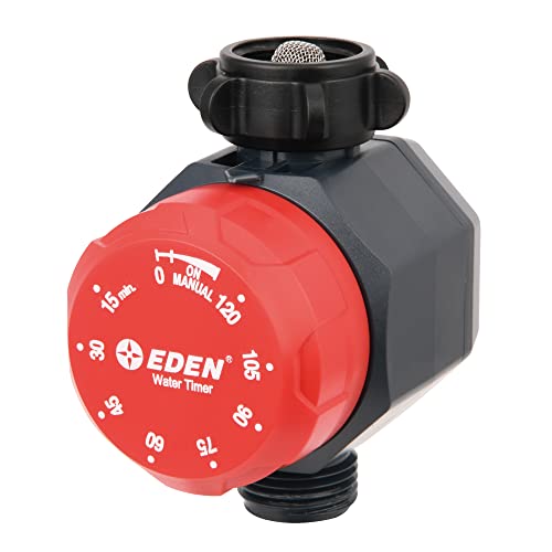 Eden 25118 1-Zonen mechanische Bewässerungstimer, rot, grau von Eden