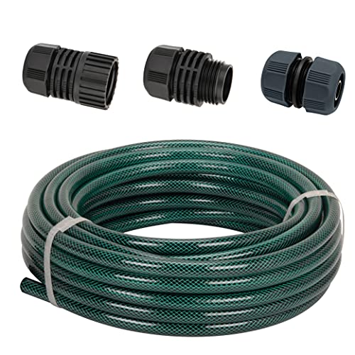 Eden 94051 Gummi-Gartenschlauch 1/2 Zoll x 15,2 m DIY Schlauchset von Eden
