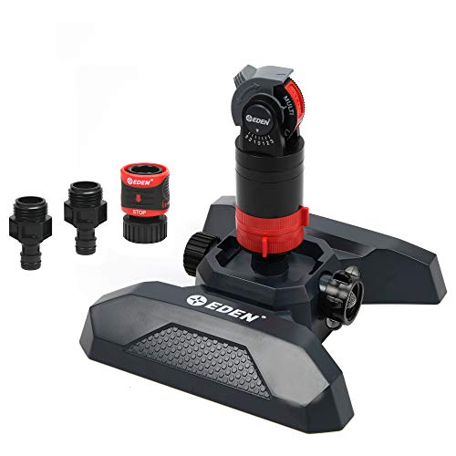 Eden 94124 Turbo-Getriebe-Sprinkler mit Nebelsystem, mit Schnellverbindungs-Set, 360-Grad-Abdeckung von Eden