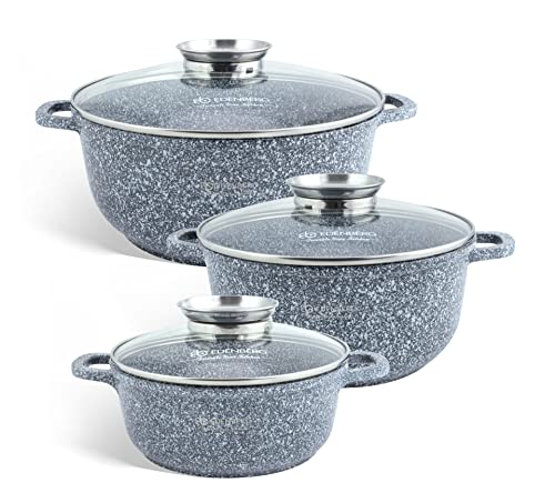 EDENBERG 6 tlg. Granit Topfset mit Keramik-Beschichtung induktions Töpfe Set, Kochtöpfe, Töpfe Induktion | Kochgeschirr Set, Topfset induktionsgeeignet EB-008020 EDENBERG 6 tlg. Granit Topfset mit Keramik-Beschichtung induktions Töpfe Set, Kochtöpfe, Töpfe Induktion | Kochgeschirr Set, Topfset induktionsgeeignet EB-008020 von Edenberg