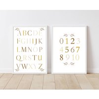 Alphabet & Zahlen Poster/Abc Und 123 Duo - Kinder- Babyzimmer von EdeneetLou