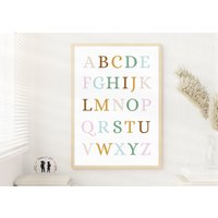 Poster Alphabet/Abc Multicolor Babyzimmer - Kind von EdeneetLou