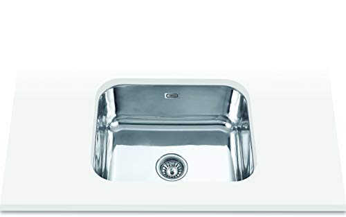Edesa 950270023 Untertischplatte | Modell Fuji BE 50 x 40 1C | 1 quadratische Becken | Küchenspüle 18 cm Tiefe | Breite 60 cm | Ausführung aus Edelstahl von Edesa