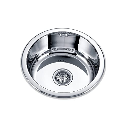 Edesa K2 SE 45 1C Aufsatzwaschbecken, rund, Edelstahl, 1 Spülbecken, Kreis von Edesa