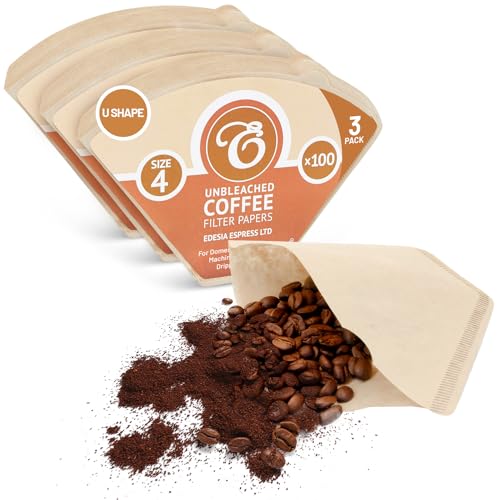 EDESIA ESPRESS - Kaffee-Filtertüten - ungebleicht - Größe 4-300 Stück von Edesia Espress