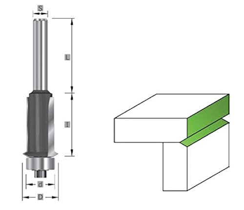 Edessö 117515908 Schattenfugenfräser A=15,9/B=25,4 - C=8 mit Kugellager, Silber von Edessö