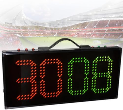 EdfYHSL Fußball Ersatztafel LED Fußball Schiedsrichter Ersatz Board, Wechselspieler Sport Schiedsrichter Ausrüstung Anzeigetafel, Doppelseitiges Display Fußball Ersatzbrett von EdfYHSL