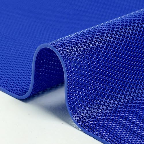EdfYHSL Rutschfeste Drainagematte, rutschfeste Matte, kommerzielle PVC-Bodenmatte, hohle Fußmatte für Badezimmer, Schwimmbad, Duschraum, Drainagematten (blau, 120 x 300 cm) von EdfYHSL
